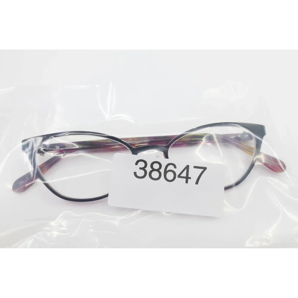 Lilly Pulitzer Morada Black Purple Tortoise Cat Eye Eyeglasses Frames 48-16-138